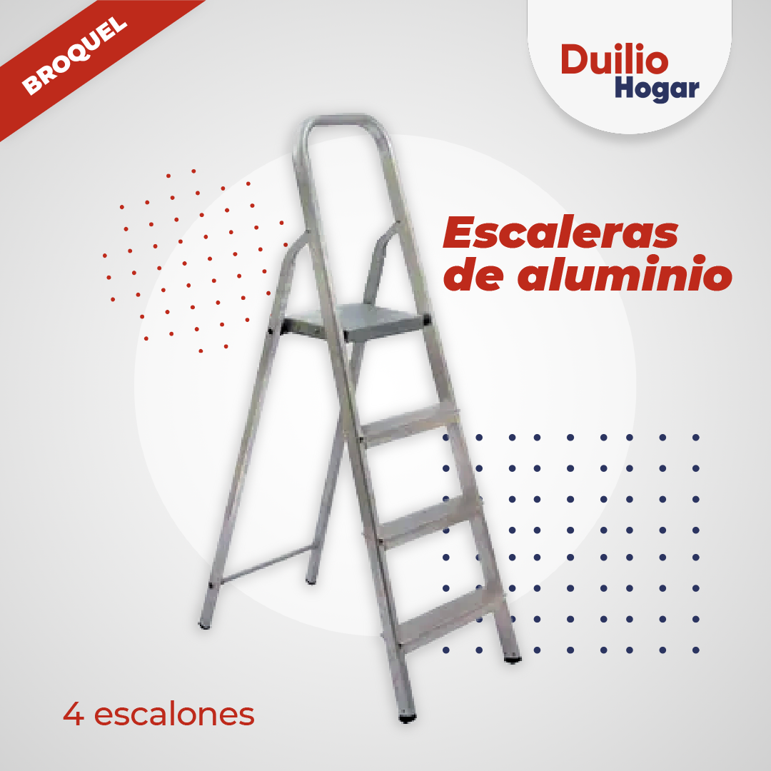 Escalera De Aluminio 4 Escalones - Easy